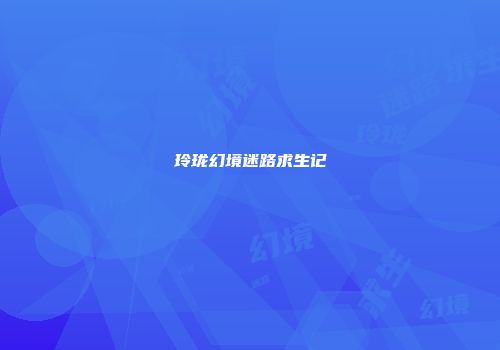 玲珑幻境迷路求生记