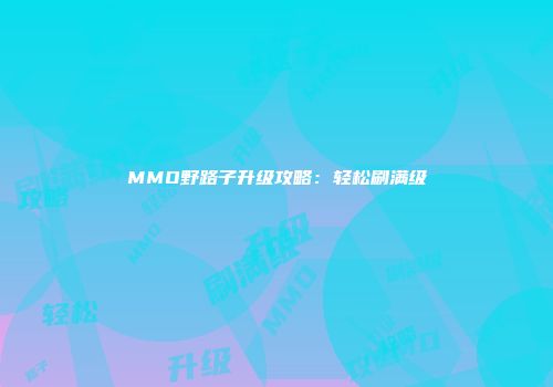 MMO野路子升级攻略：轻松刷满级