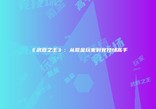 《武器之王》：从氪金玩家到竞技场高手