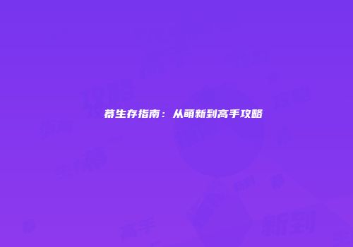 ⑨弾幕生存指南：从萌新到高手攻略
