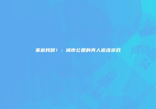 来追我呀！：城市公园的真人追逐游戏