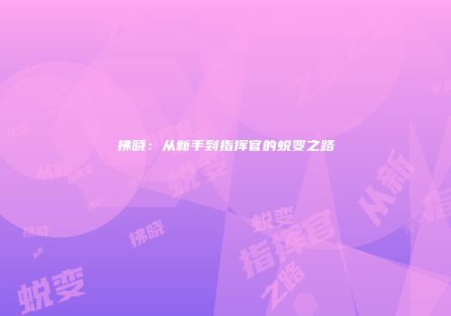 拂晓：从新手到指挥官的蜕变之路