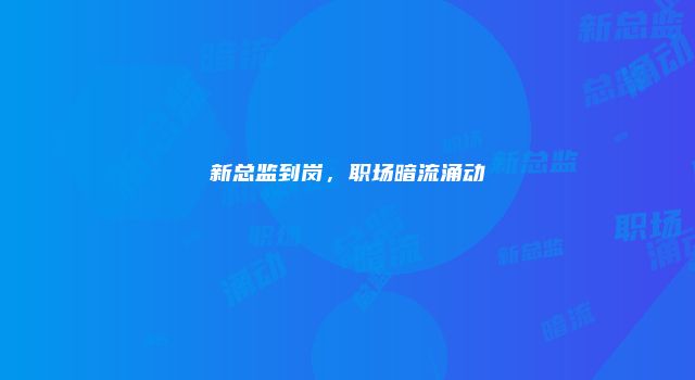 新总监到岗，职场暗流涌动