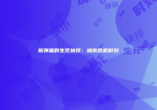 拆弹猫的生死抉择：城市危机时刻