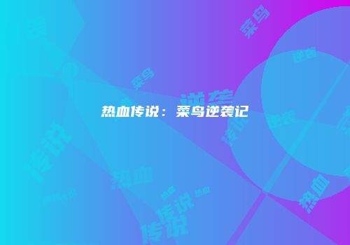 热血传说：菜鸟逆袭记