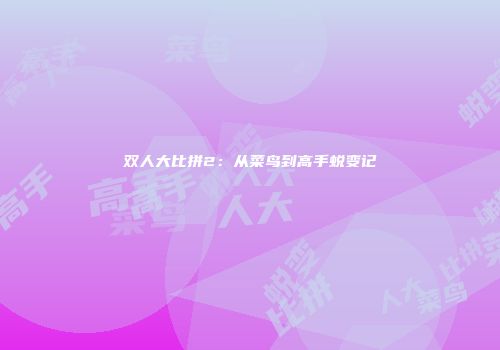 双人大比拼2：从菜鸟到高手蜕变记