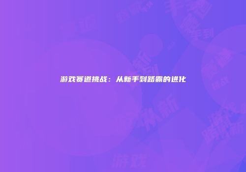 游戏赛道挑战：从新手到路霸的进化