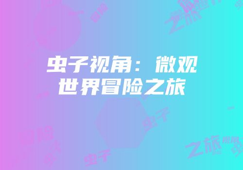 虫子视角：微观世界冒险之旅