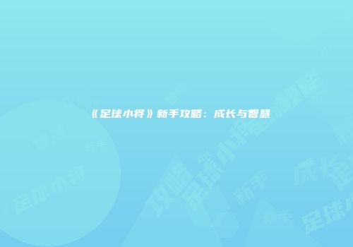 《足球小将》新手攻略:成长与智慧