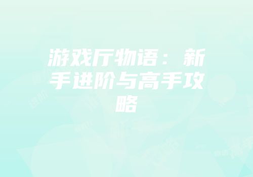 游戏厅物语：新手进阶与高手攻略