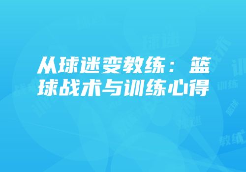 从球迷变教练：篮球战术与训练心得