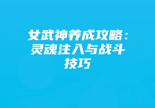 女武神养成攻略：灵魂注入与战斗技巧