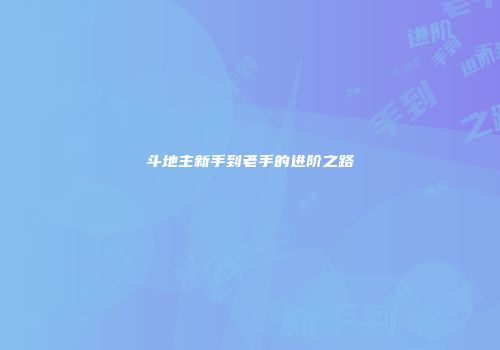 斗地主新手到老手的进阶之路