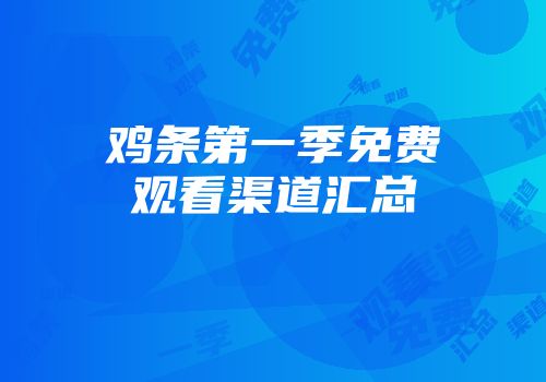 鸡条第一季免费观看渠道汇总