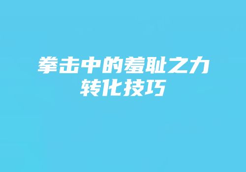 拳击中的羞耻之力转化技巧