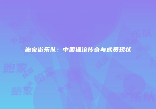 鲍家街乐队：中国摇滚传奇与成员现状