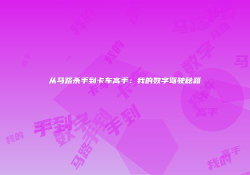 从马路杀手到卡车高手：我的数字驾驶秘籍