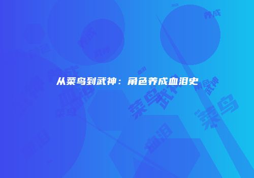 从菜鸟到武神:角色养成血泪史