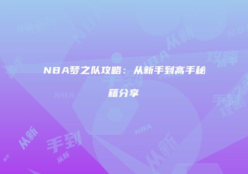 NBA梦之队攻略：从新手到高手秘籍分享