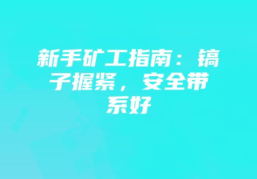 新手矿工指南:镐子握紧,安全带系好
