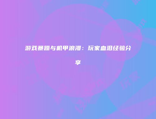 游戏暴躁与机甲浪漫：玩家血泪经验分享