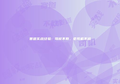 赛车游戏：选车技巧与赛道生存指南